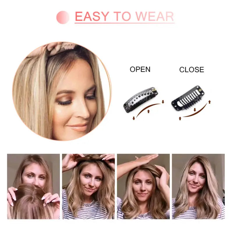 Premium Wavy Hair Topper – Seamless Crown Coverage, Natural Volume