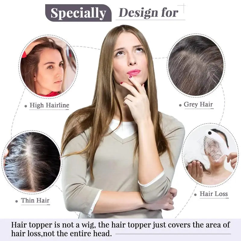 Premium Wavy Hair Topper – Transform Your Look in Seconds