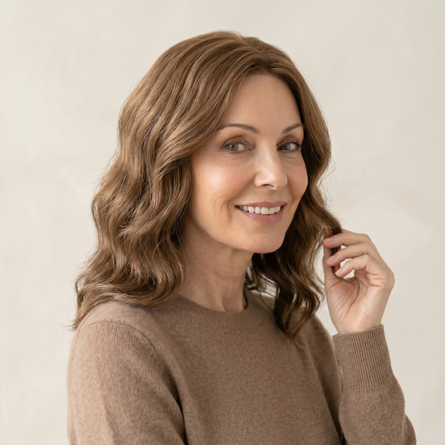 Premium Wavy Hair Topper – Seamless Crown Coverage, Natural Volume
