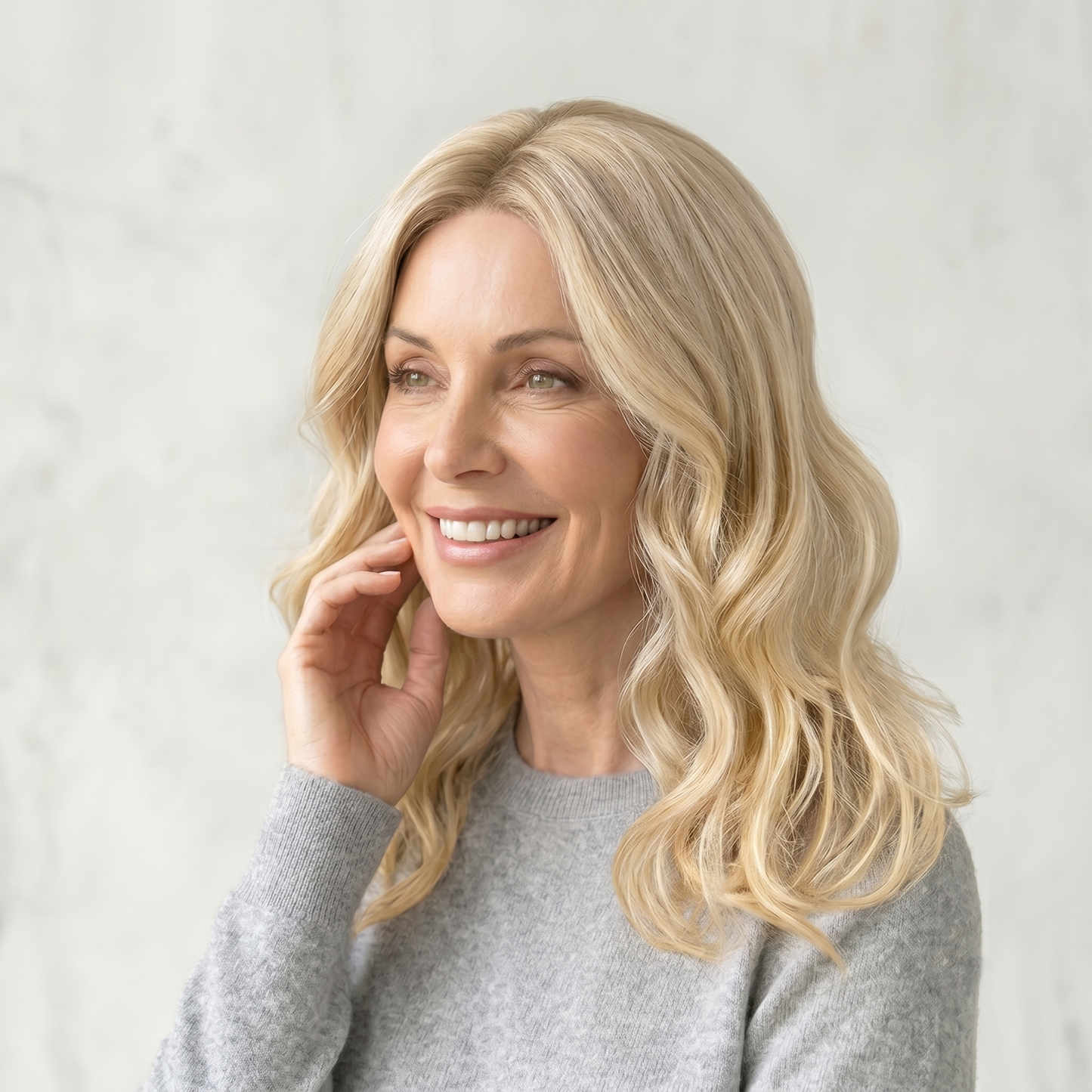 Premium Wavy Hair Topper – Seamless Crown Coverage, Natural Volume