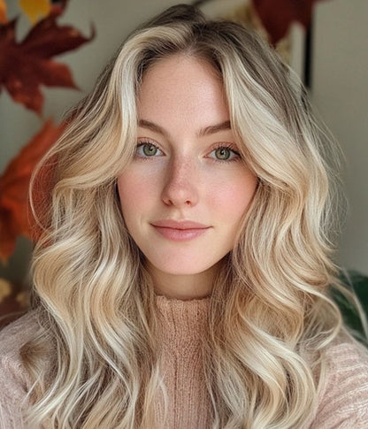 Premium Wavy Hair Topper – Seamless Crown Coverage, Natural Volume