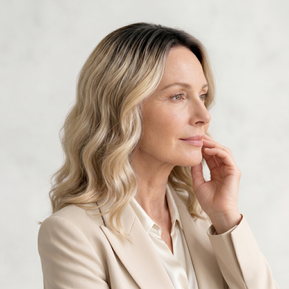 Premium Wavy Hair Topper – Seamless Crown Coverage, Natural Volume