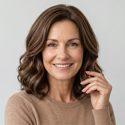 Premium Wavy Hair Topper – Seamless Crown Coverage, Natural Volume