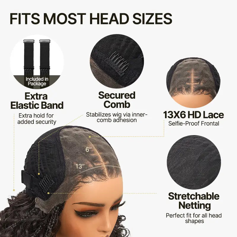 Frodio Veralux™ 13x6 HD Lace Wig - 12” Boho Braids